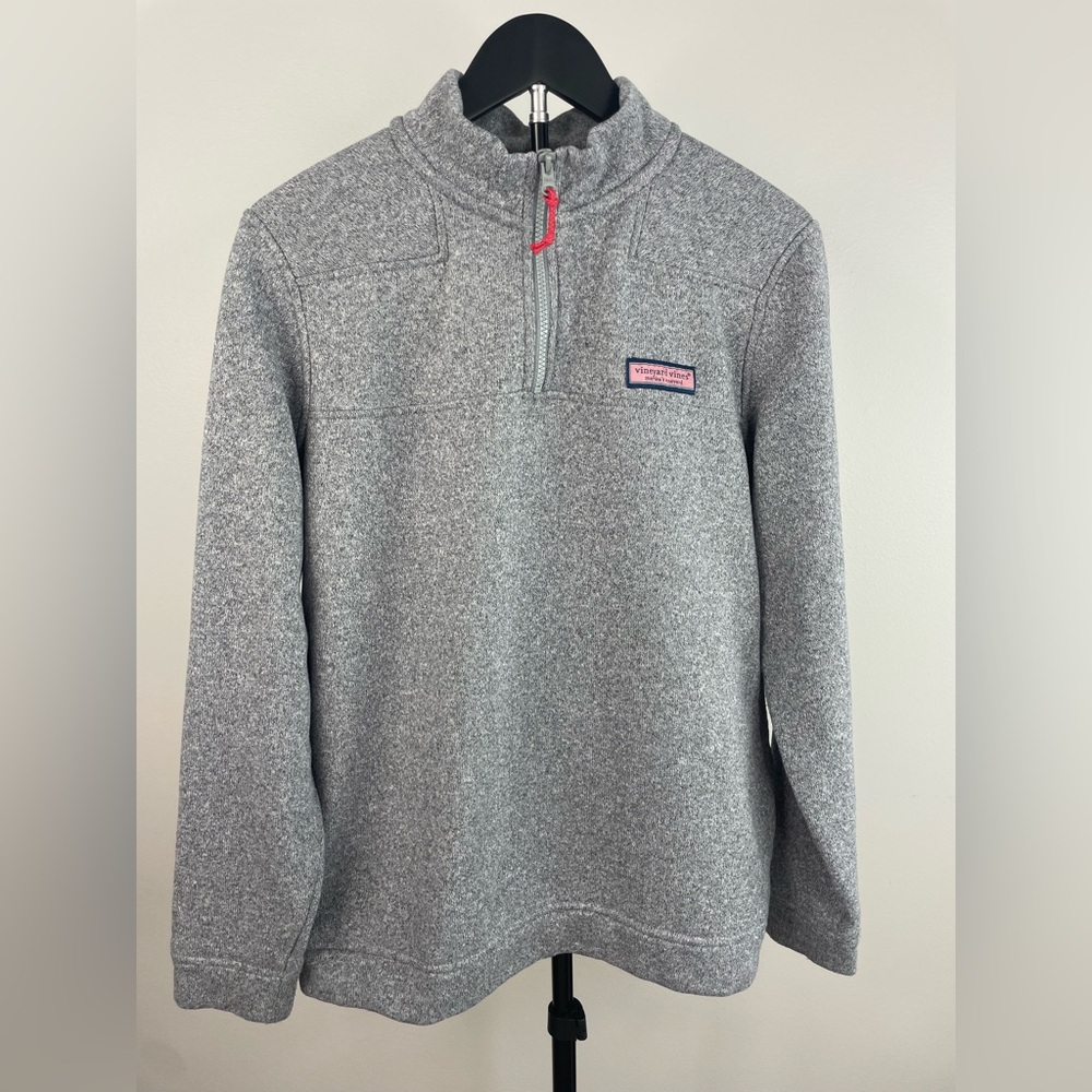 Vineyard Vines Men’s Heather Gray 1/4 ‎ Zip-Up Sweater size Medium